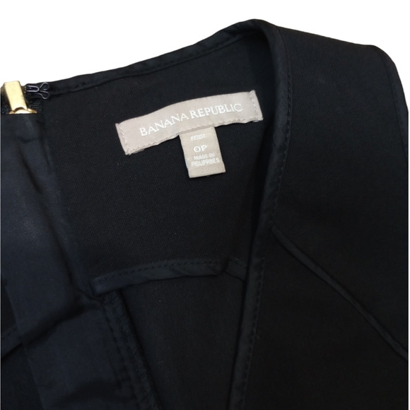 Banana Republic Womens Little Black Dress Fit and Flare Midi Sleeveless OP - Picture 3 of 5